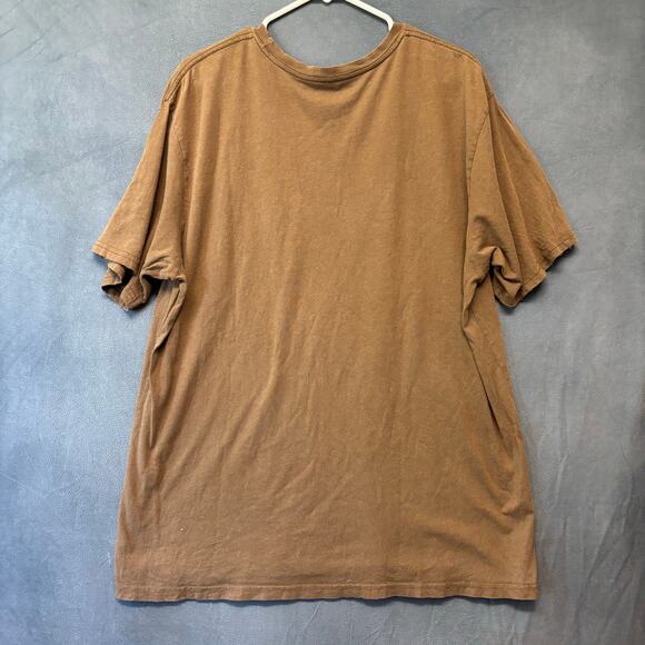 Stranded Brown Graphic Tee XL Vintage Distressed Faded Tree Skull Shirt 2000 Y2K - Picture 9 of 11